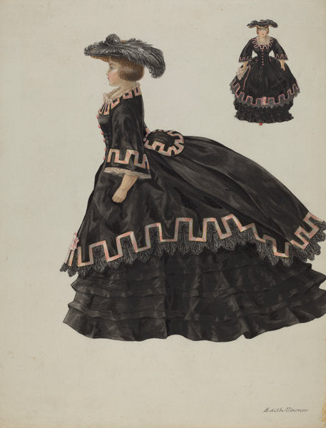 Doll--"Belle Hervey" by Edith Towner (American, active c. 1935), 16X12"(A3)Poster Print