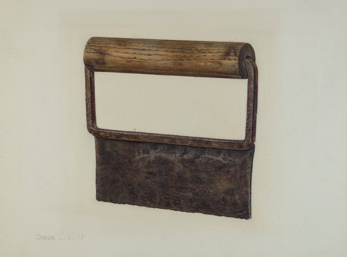 Chopping Knife by Simon Clever (American, active c. 1935), 16X12"(A3)Poster Print
