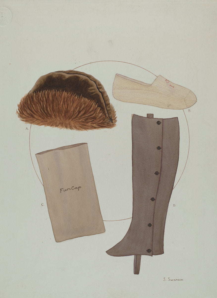 Costume Accessories: Worn by T. Jefferson by Syrena Swanson (American, active c. 1935), 16X12"(A3)Poster Print