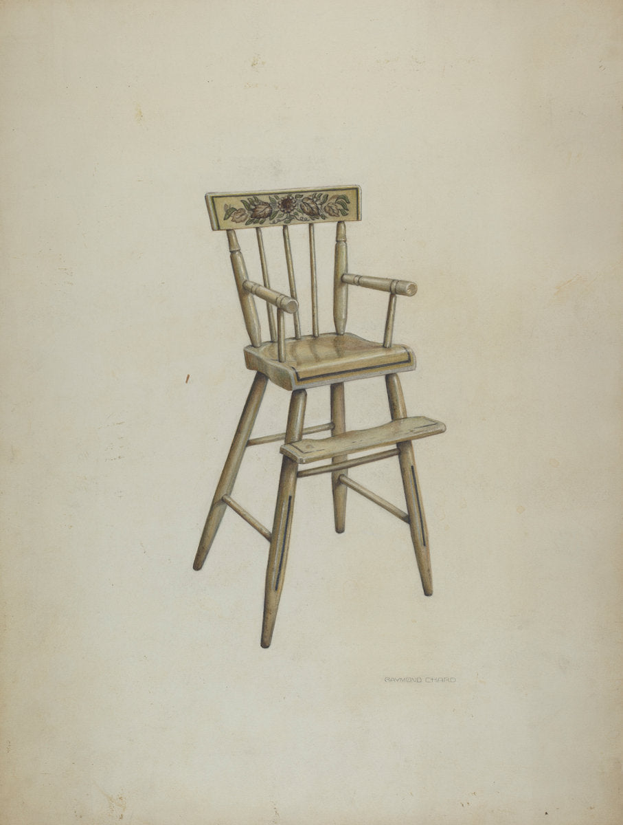 High Chair by Raymond Chard (American, active c. 1935), 16X12"(A3)Poster Print