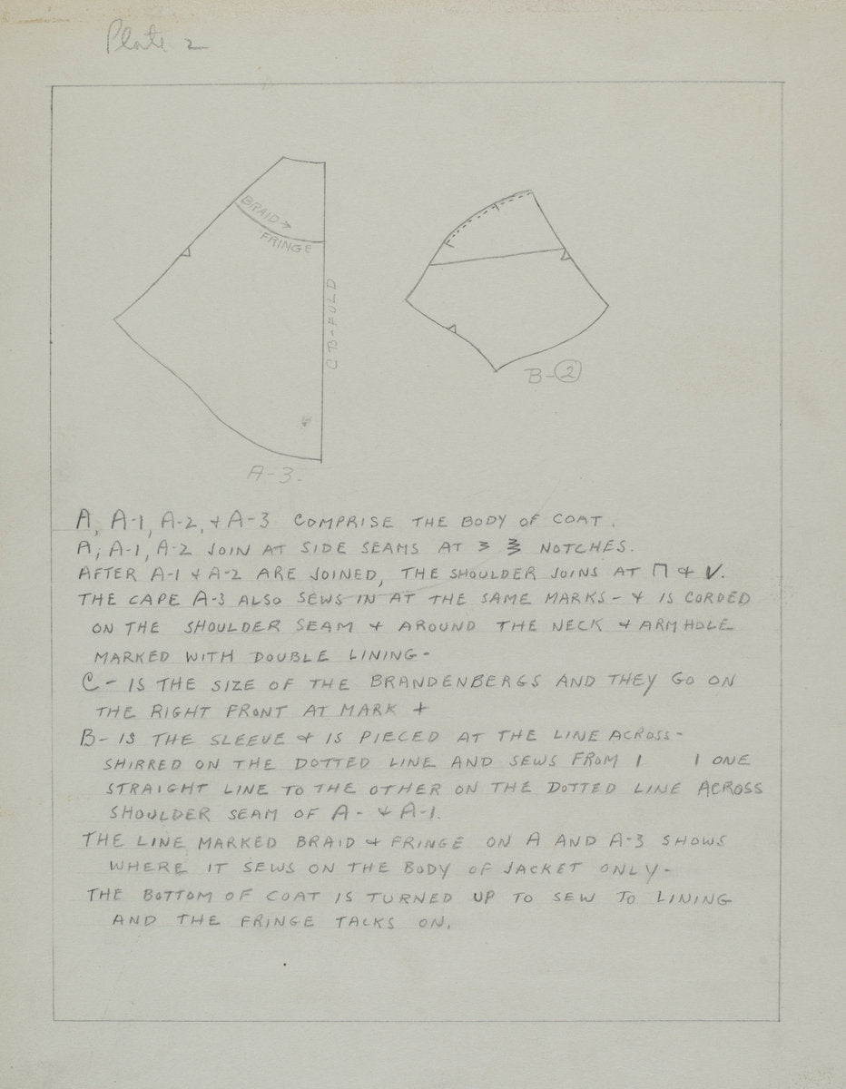 Coat (Pattern) by Emery Herrett (American, active c. 1935), 16X12"(A3)Poster Print