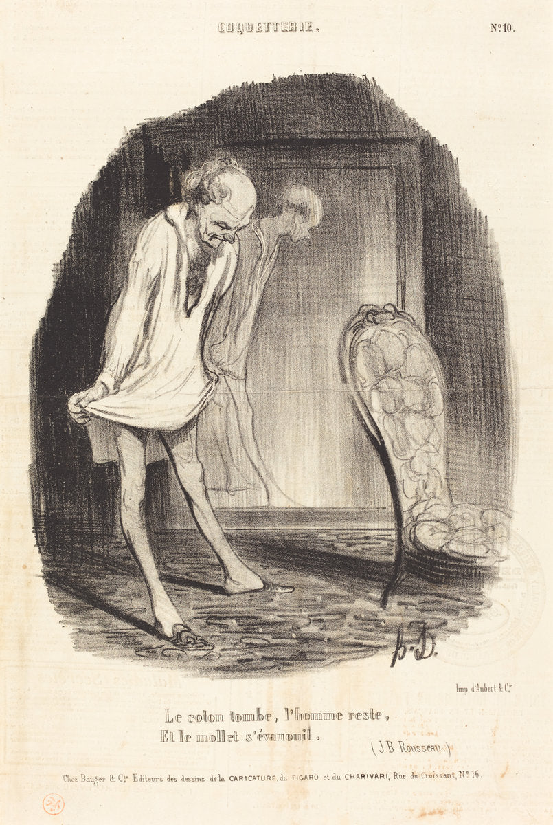 Le coton tombe, l'homme reste... by Honoré Daumier (French, 1808 - 1879), 16X12"(A3)Poster Print