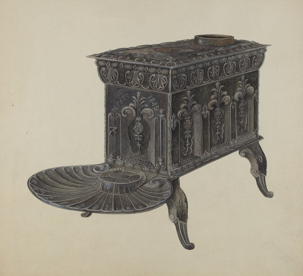 Foot Stove by Lloyd Quackenbush (American, active c. 1935), 16X12"(A3)Poster Print
