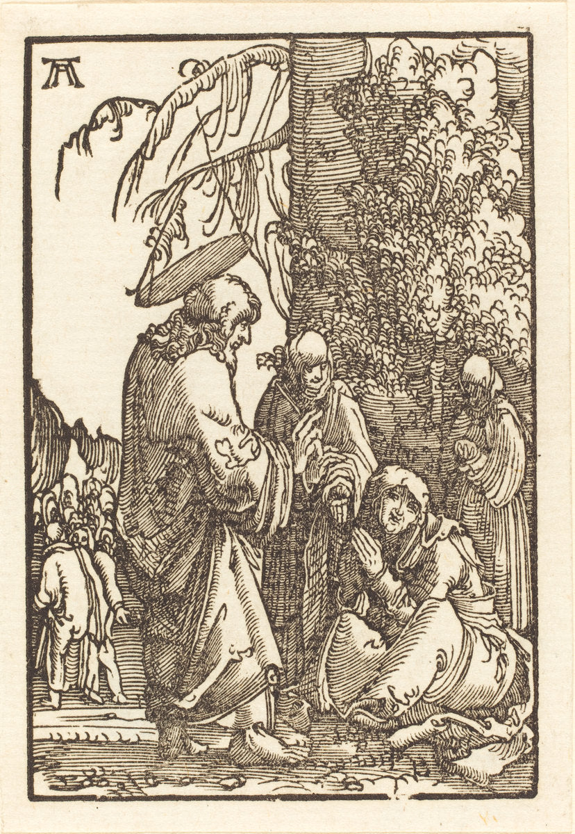 Christ Taking Leave of Mary before the Passion by Albrecht Altdorfer (German, 1480 or before - 1538), 16X12"(A3)Poster Print