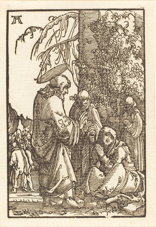 Christ Taking Leave of Mary before the Passion by Albrecht Altdorfer (German, 1480 or before - 1538), 16X12"(A3)Poster Print