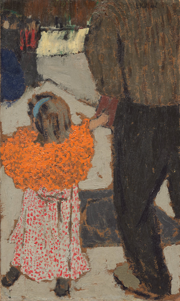 Child Wearing a Red Scarf by Edouard Vuillard (French, 1868 - 1940), 16X12"(A3)Poster Print