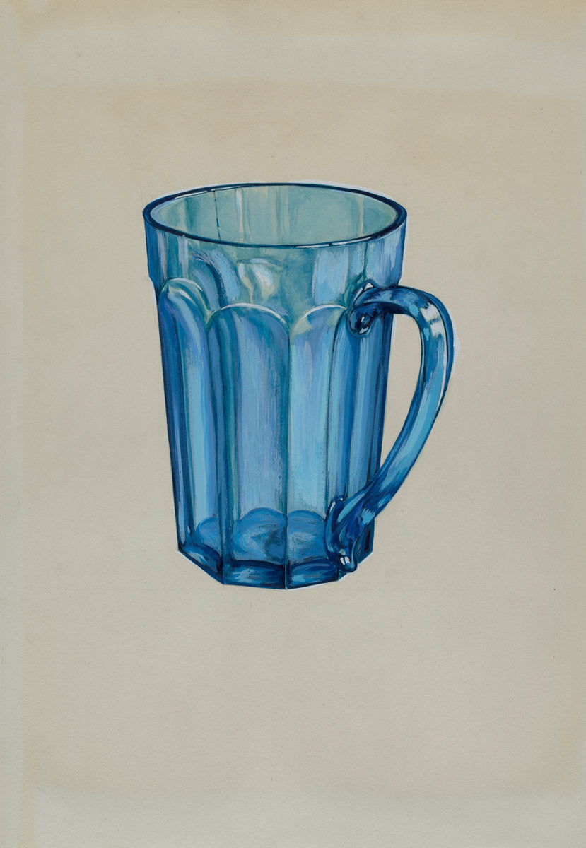 Blue Beer Mug by Robert Stewart (American, active c. 1935), 16X12"(A3)Poster Print