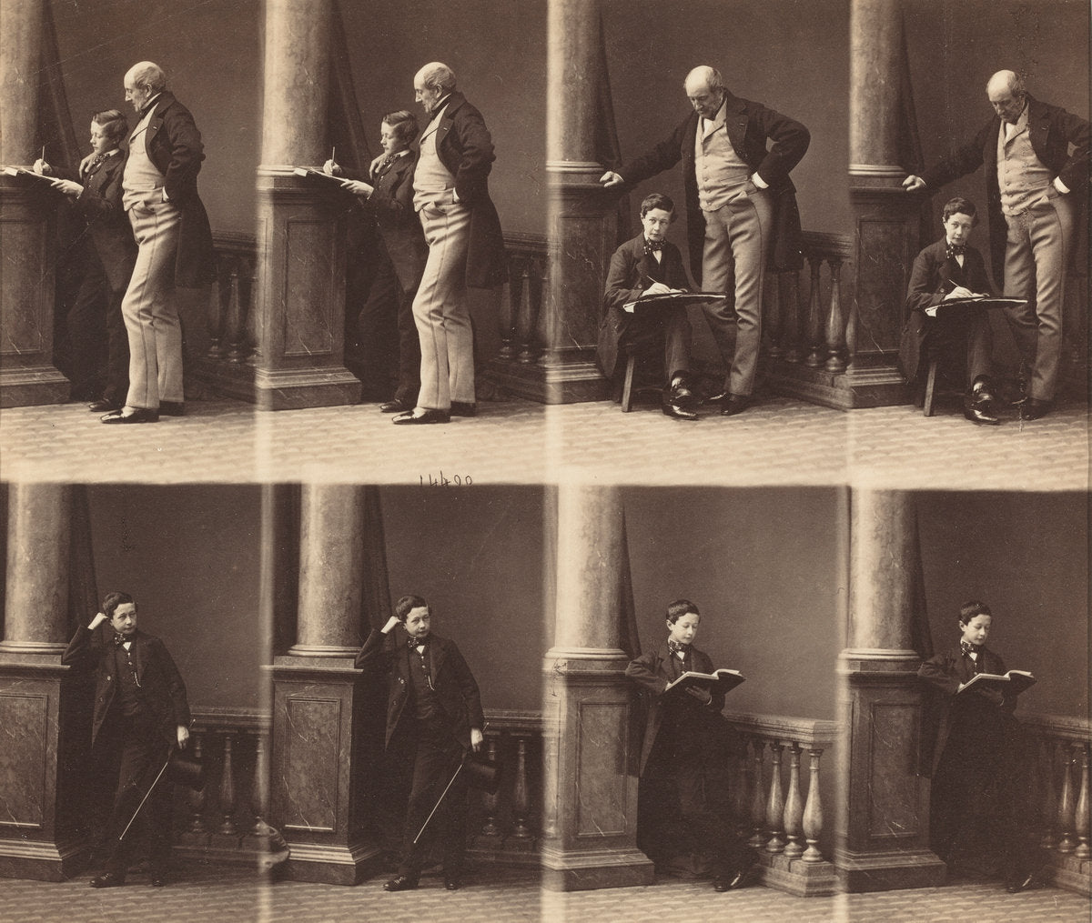 Monsieur Jadin and Son by André Adolphe-Eugené Disdéri (French, 1819 - 1889), 16X12"(A3)Poster Print