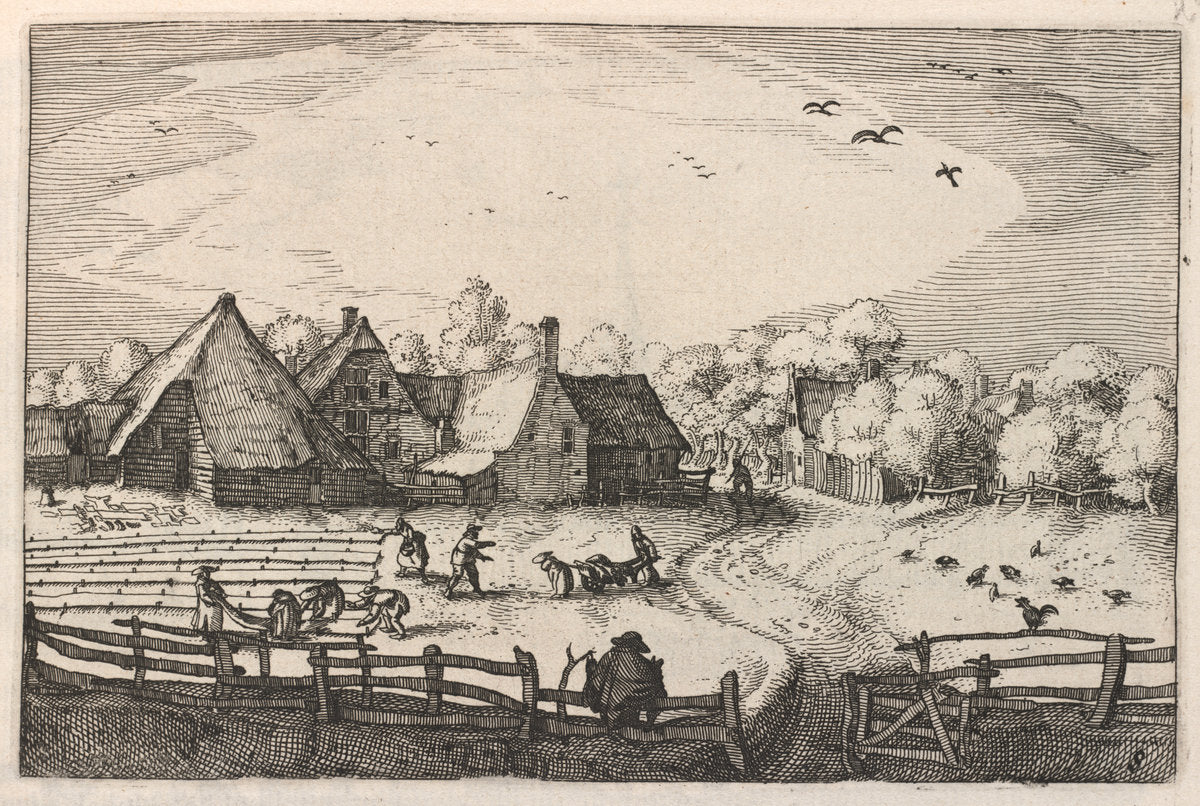 Blekerye aededuyne gelegen (Farms and Bleaching-Fields) by Claes Jansz Visscher (Dutch, 1586/1587 - 1652), 16X12"(A3)Poster Print
