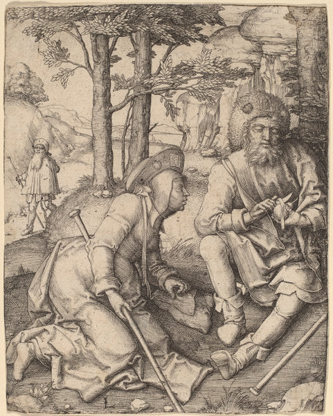 The Pilgrims by Lucas van Leyden (Netherlandish, 1489/1494 - 1533), 16X12"(A3)Poster Print