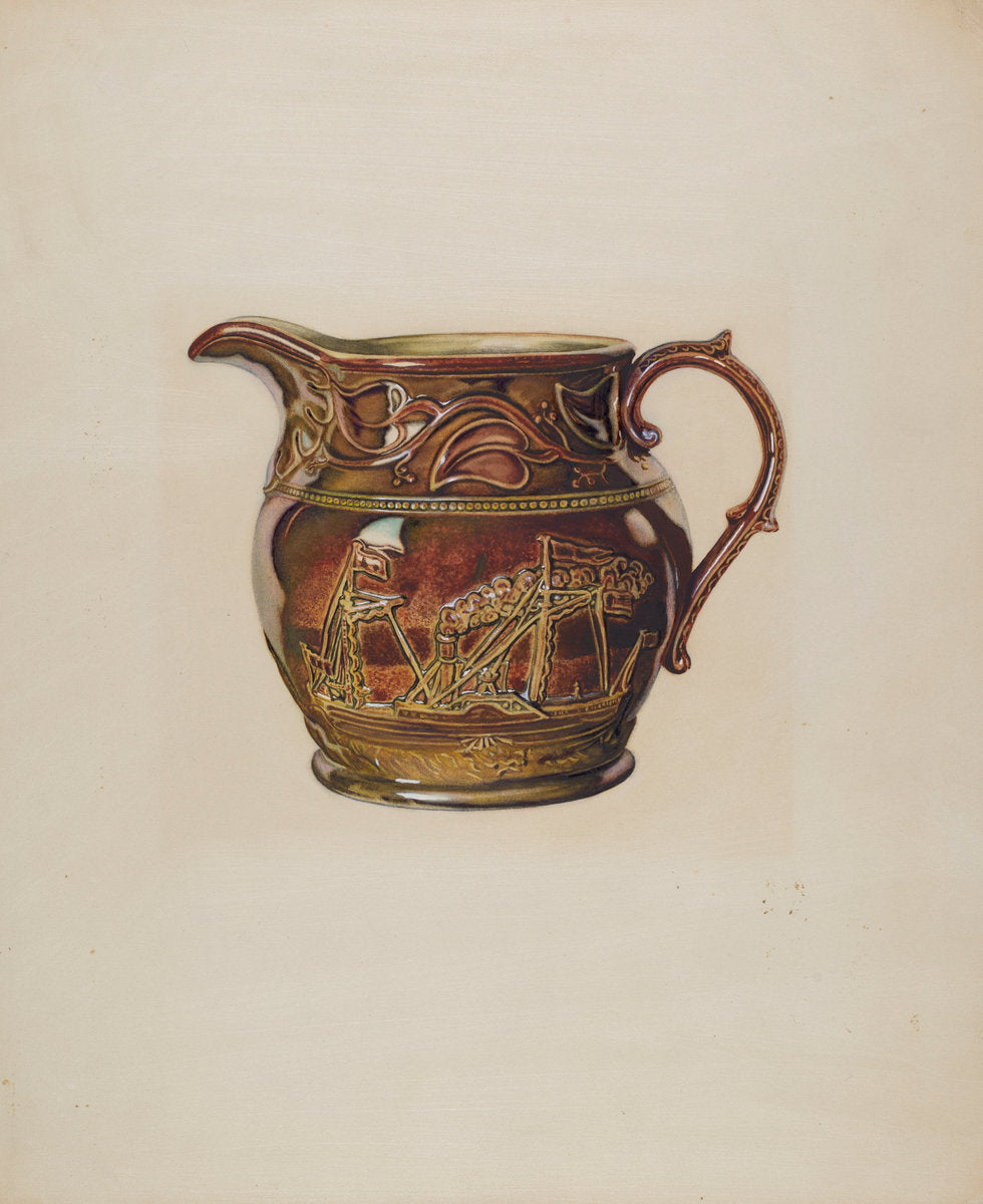 Ewer - Fulton Steamboat by George Yanosko (American, active c. 1935), 16X12"(A3)Poster Print