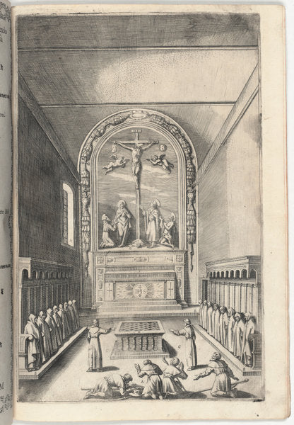 Church of the Stigmata (Chiesa delle Stimmate) [plate M] by Jacopo Ligozzi (artist), Anonymous engraver possibly Domenico Falcini, Lino Moroni (author) (Italian, 1547 - 1627), 16X12"(A3)Poster Print