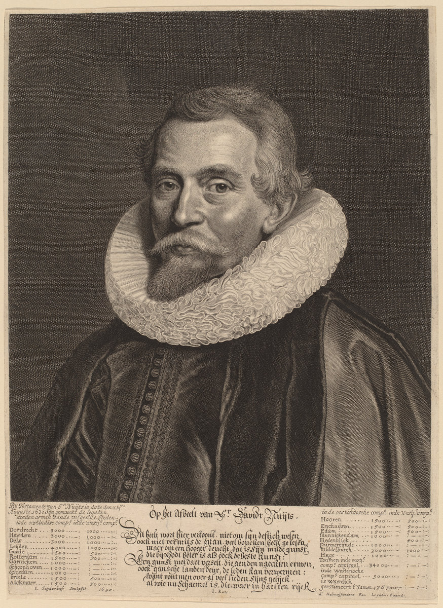 David Nuyts by Jonas Suyderhoff (Dutch, c. 1613 - 1686), 16X12"(A3)Poster Print
