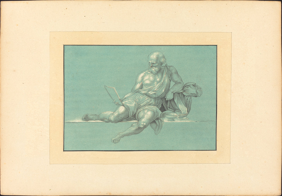 Philosopher by Katharina Prestel after Giorgio Vasari (German, 1747 - 1794), 16X12"(A3)Poster Print
