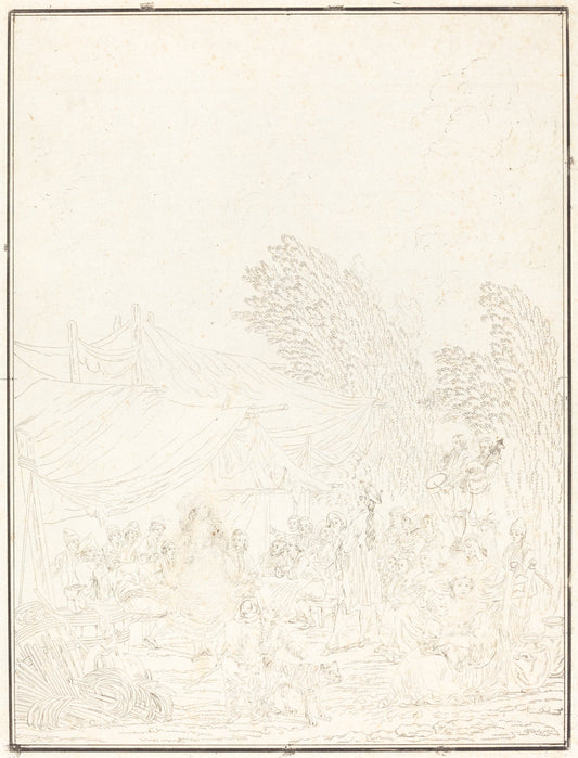 Noce de Village (Village Wedding) by Charles-Melchior Descourtis after Nicolas Antoine Taunay (French, 1753 - 1820), 16X12"(A3)Poster Print