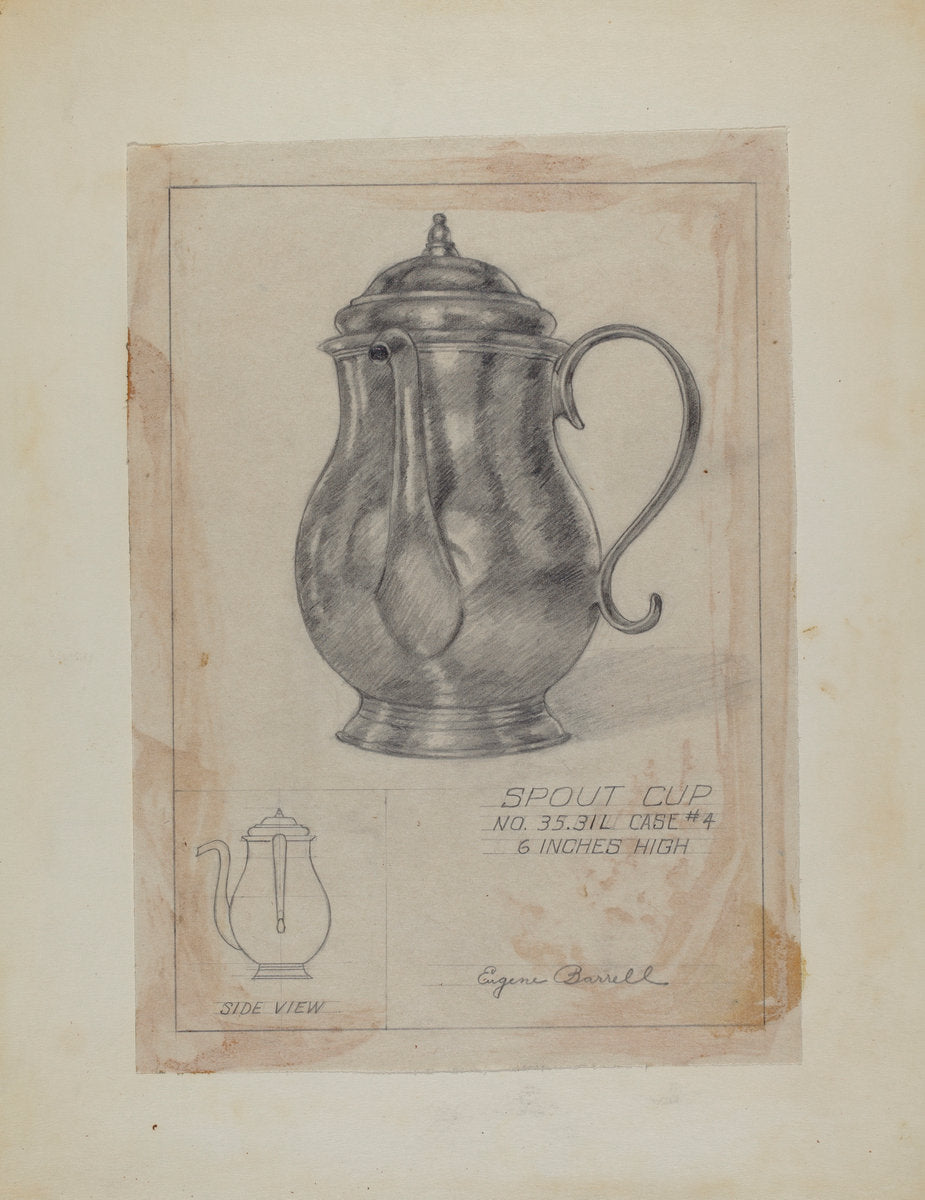Silver Spout Cup by Eugene Barrell (American, active c. 1935), 16X12"(A3)Poster Print