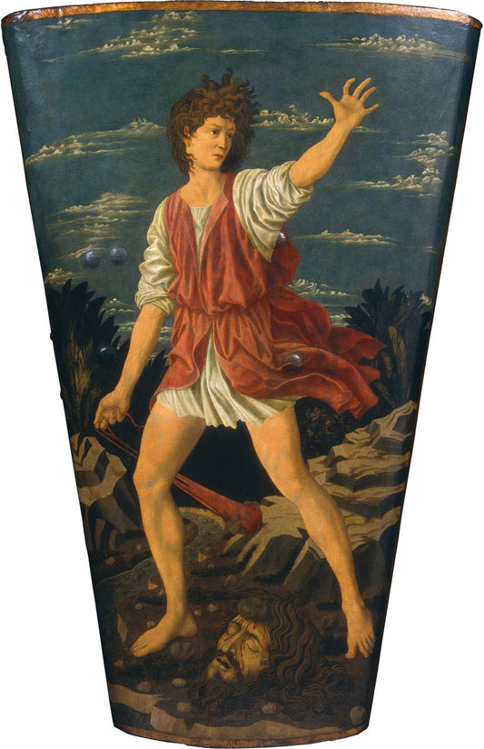 David with the Head of Goliath by Andrea del Castagno (Italian, before 1419 - 1457), 16X12"(A3)Poster Print