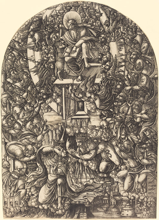 Saint John Summoned to Heaven by Jean Duvet (French, 1485 - c. 1570), 16X12"(A3)Poster Print