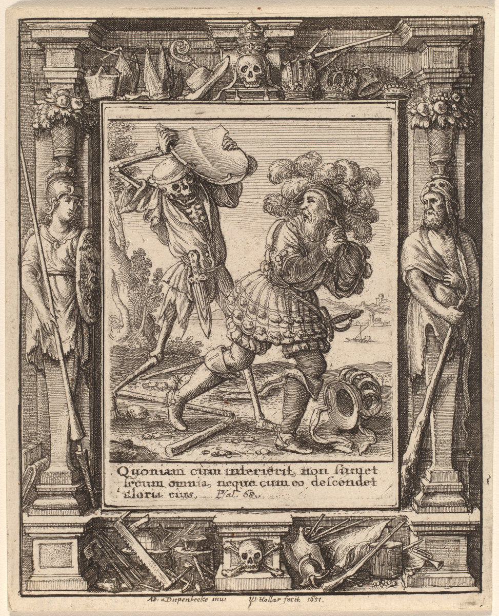 Count by Wenceslaus Hollar after Hans Holbein the Younger after Abraham van Diepenbeeck (Bohemian, 1607 - 1677), 16X12"(A3)Poster Print