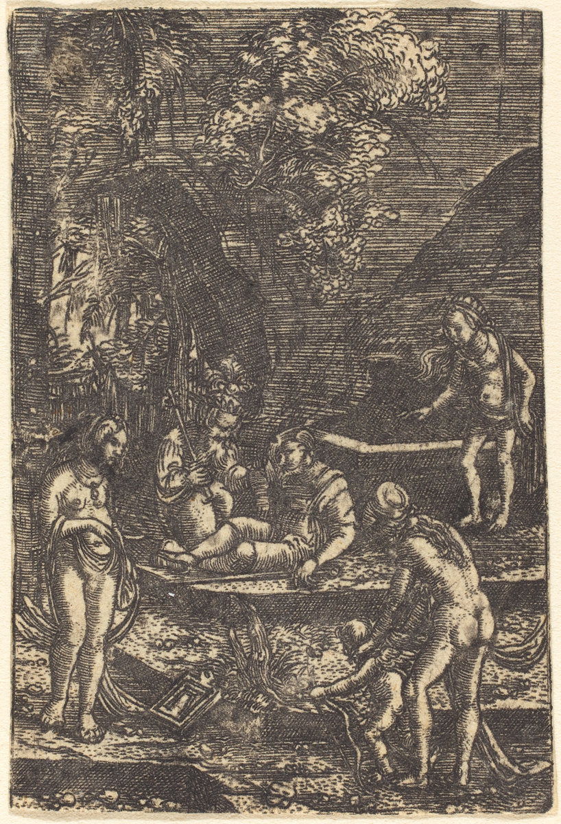 Judgment of Paris by Albrecht Altdorfer (German, 1480 or before - 1538), 16X12"(A3)Poster Print