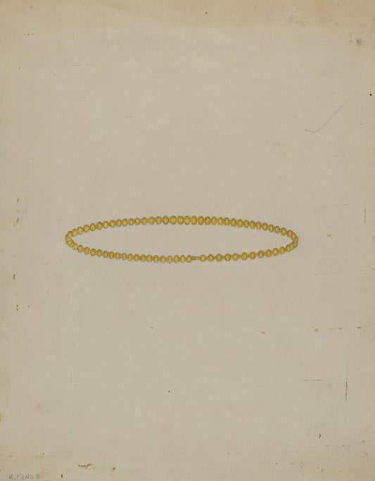 Necklace by Michael Fenga (American, active c. 1935), 16X12"(A3)Poster Print