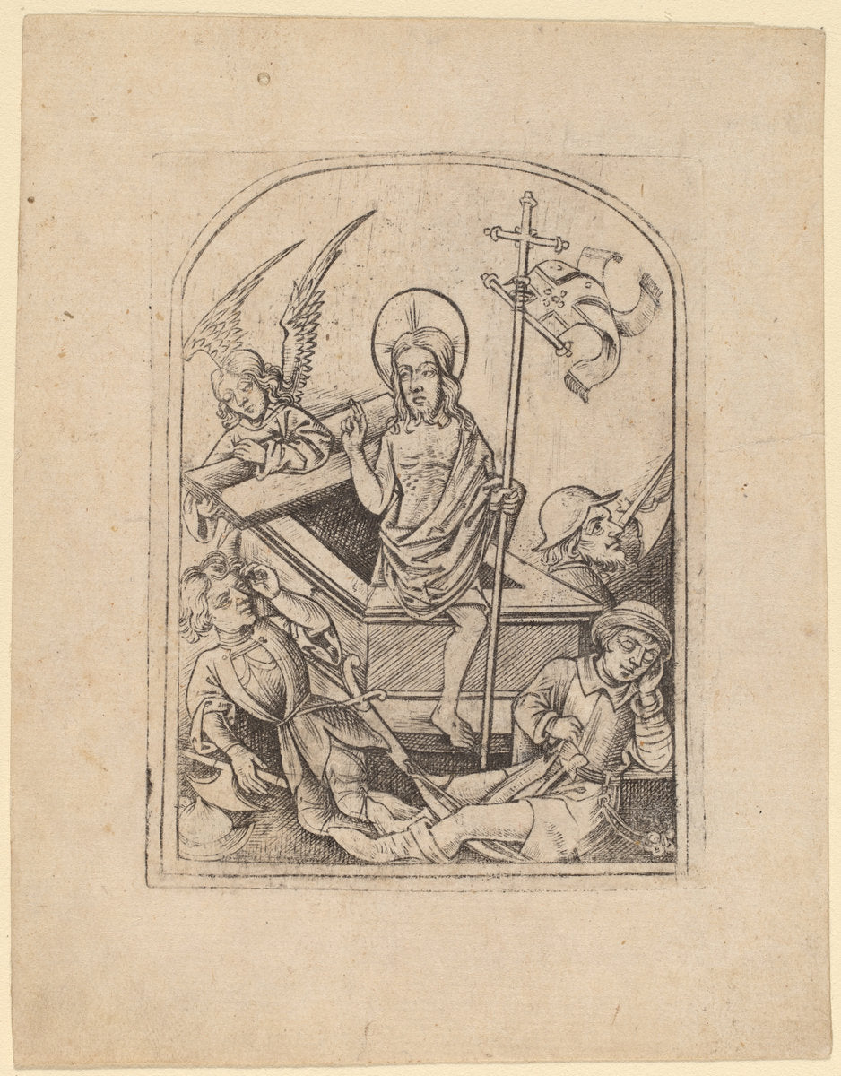 The Resurrection by Master of the Boccaccio Illustrations (Flemish, active c. 1476), 16X12"(A3)Poster Print