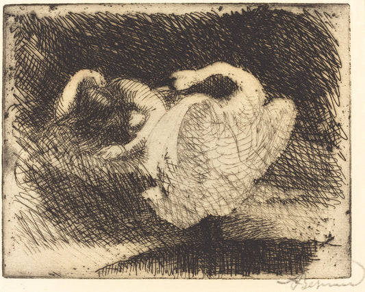 Leda Sleeping (Léda s'endort) by Albert Besnard (French, 1849 - 1934), 16X12"(A3)Poster Print