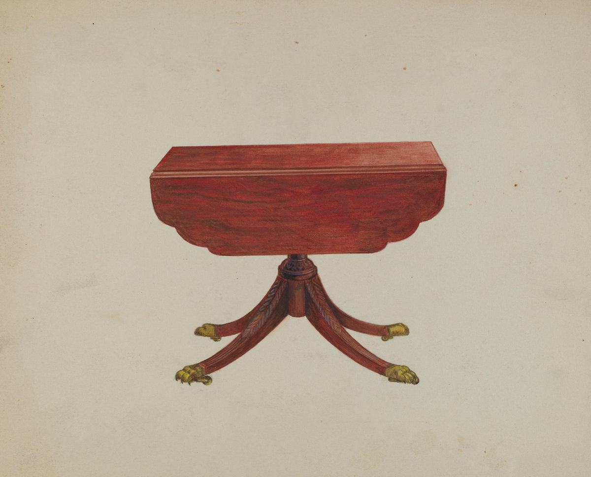 Table Pedestal by Arthur Johnson (American, active c. 1935), 16X12"(A3)Poster Print