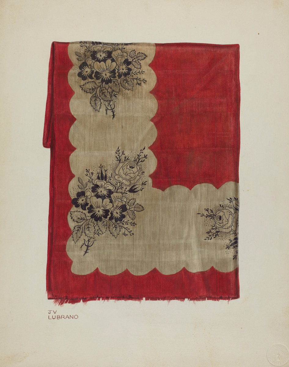 Printed Textile by Joseph Lubrano (American, active c. 1935), 16X12"(A3)Poster Print