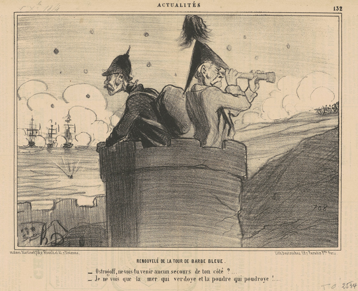Renouvelé de la tour barbe bleue by Honoré Daumier (French, 1808 - 1879), 16X12"(A3)Poster Print