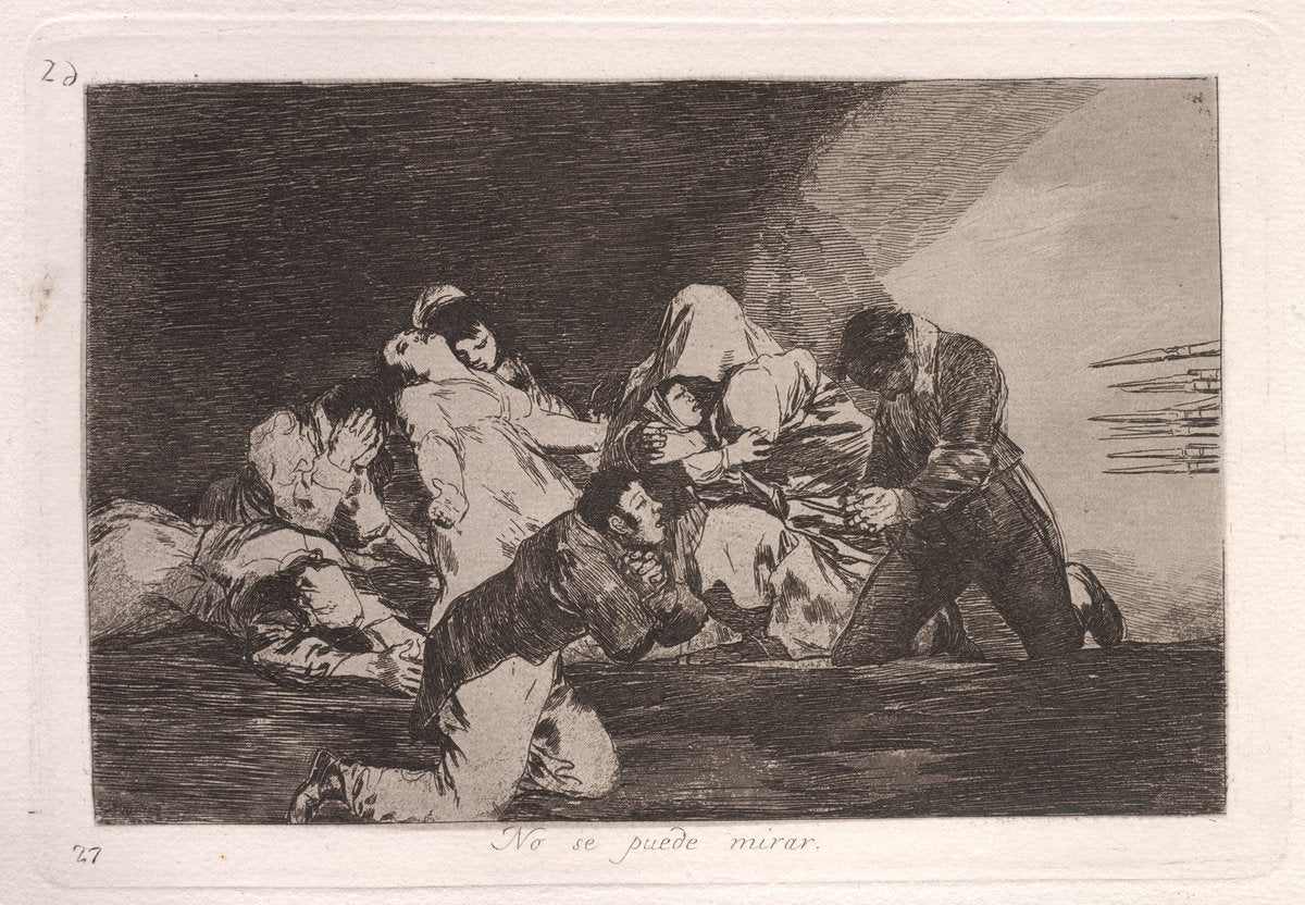 No se puede mirar (One Can't Look) by Francisco de Goya (Spanish, 1746 - 1828), 16X12"(A3)Poster Print