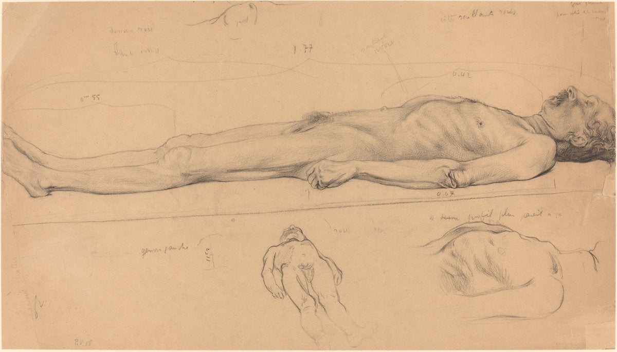 The Corpse (Study for The Dead Christ) by Félix Vallotton (Swiss, 1865 - 1925), 16X12"(A3)Poster Print