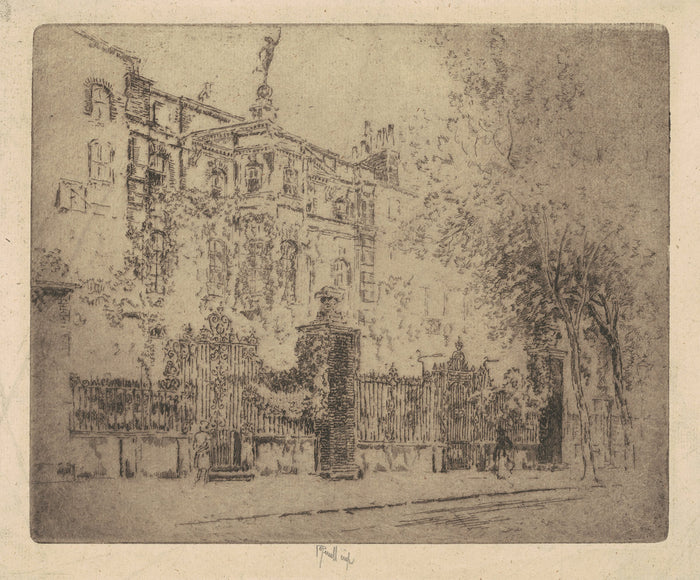 Rossetti's House by Joseph Pennell (American, 1857 - 1926), 16X12