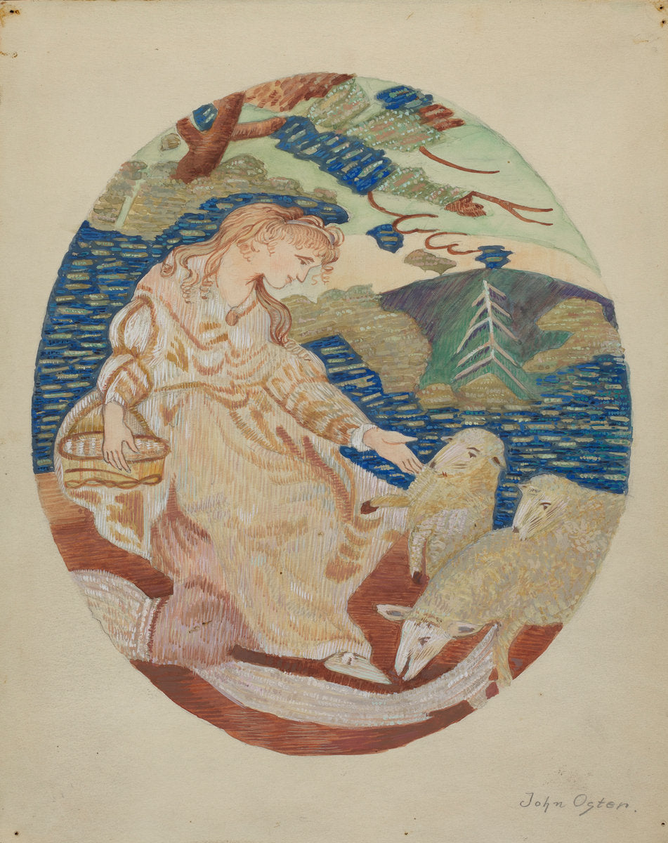 Textile by John Oster (American, active c. 1935), 16X12"(A3)Poster Print