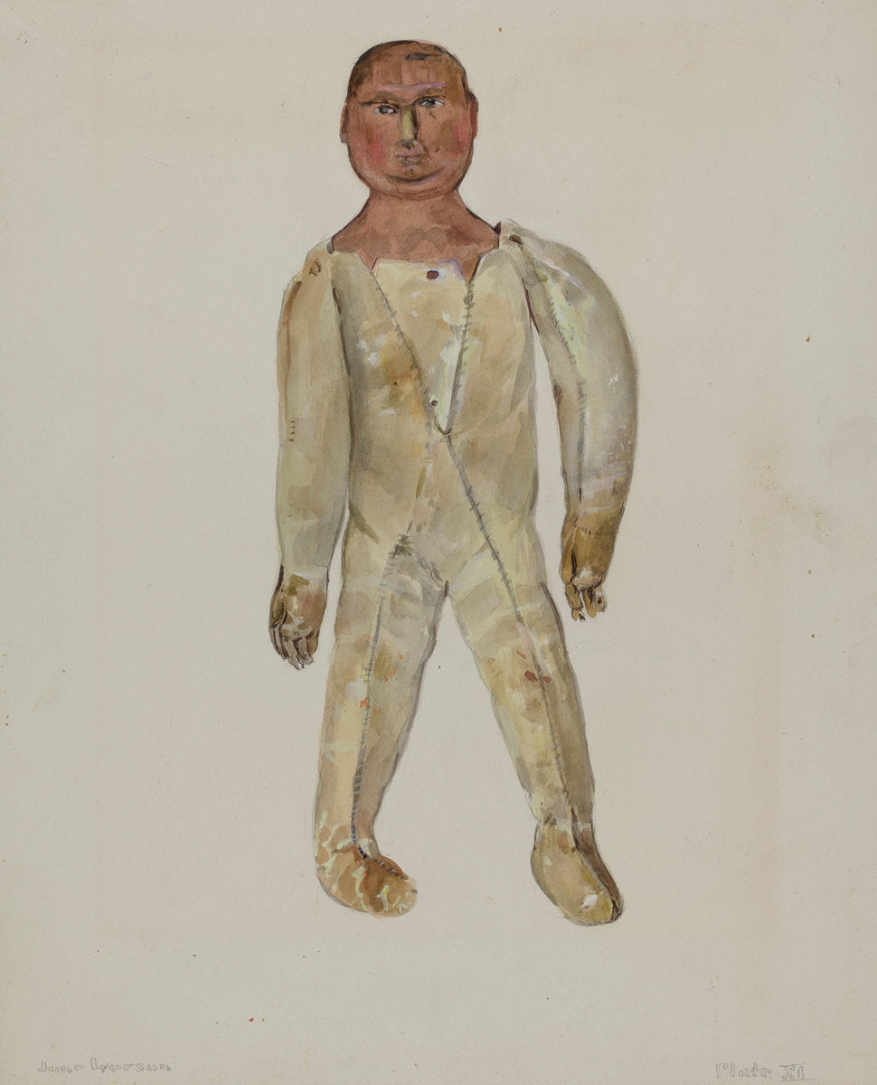 Leather Bodied Doll by Jane Iverson (American, active c. 1935), 16X12"(A3)Poster Print