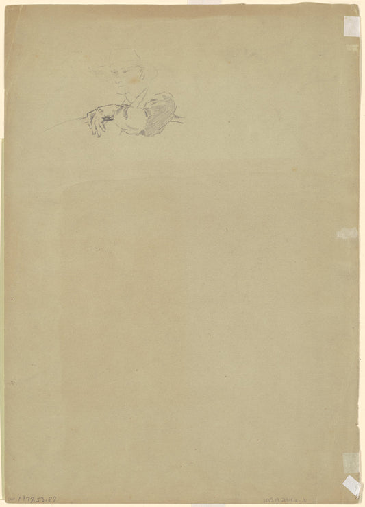Study of a Farmer [verso] by Enoch Wood Perry, Jr. (American, 1831 - 1915), 16X12"(A3)Poster Print