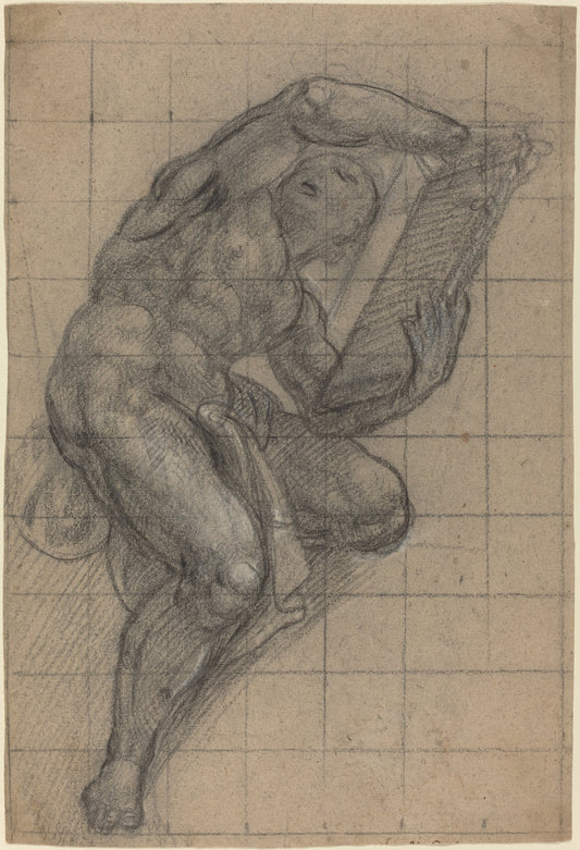Study for a Prophet by Lattanzio Gambara (Brescian, c. 1530 - 1574), 16X12"(A3)Poster Print