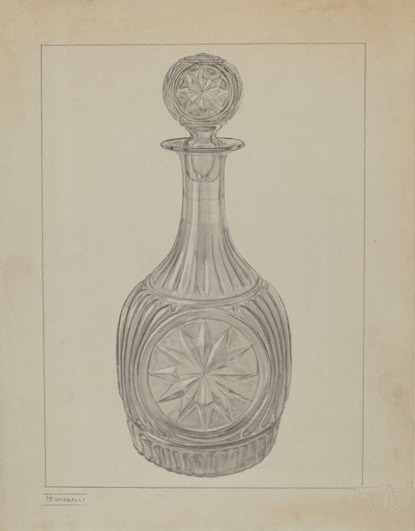 Bottle by Frank Fumagalli (American, active c. 1935), 16X12"(A3)Poster Print