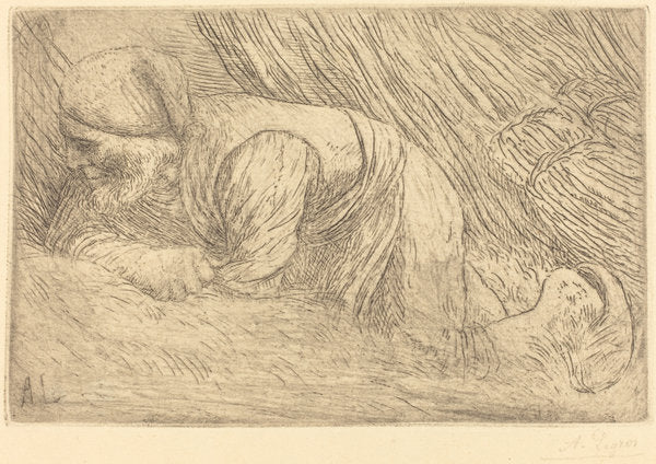 Fagot-gatherer (Le fagotier) by Alphonse Legros (French, 1837 - 1911), 16X12"(A3)Poster Print