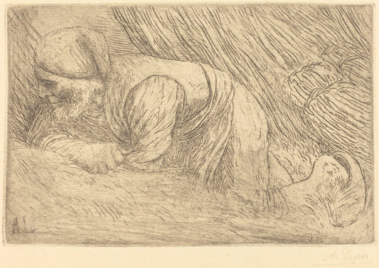 Fagot-gatherer (Le fagotier) by Alphonse Legros (French, 1837 - 1911), 16X12"(A3)Poster Print