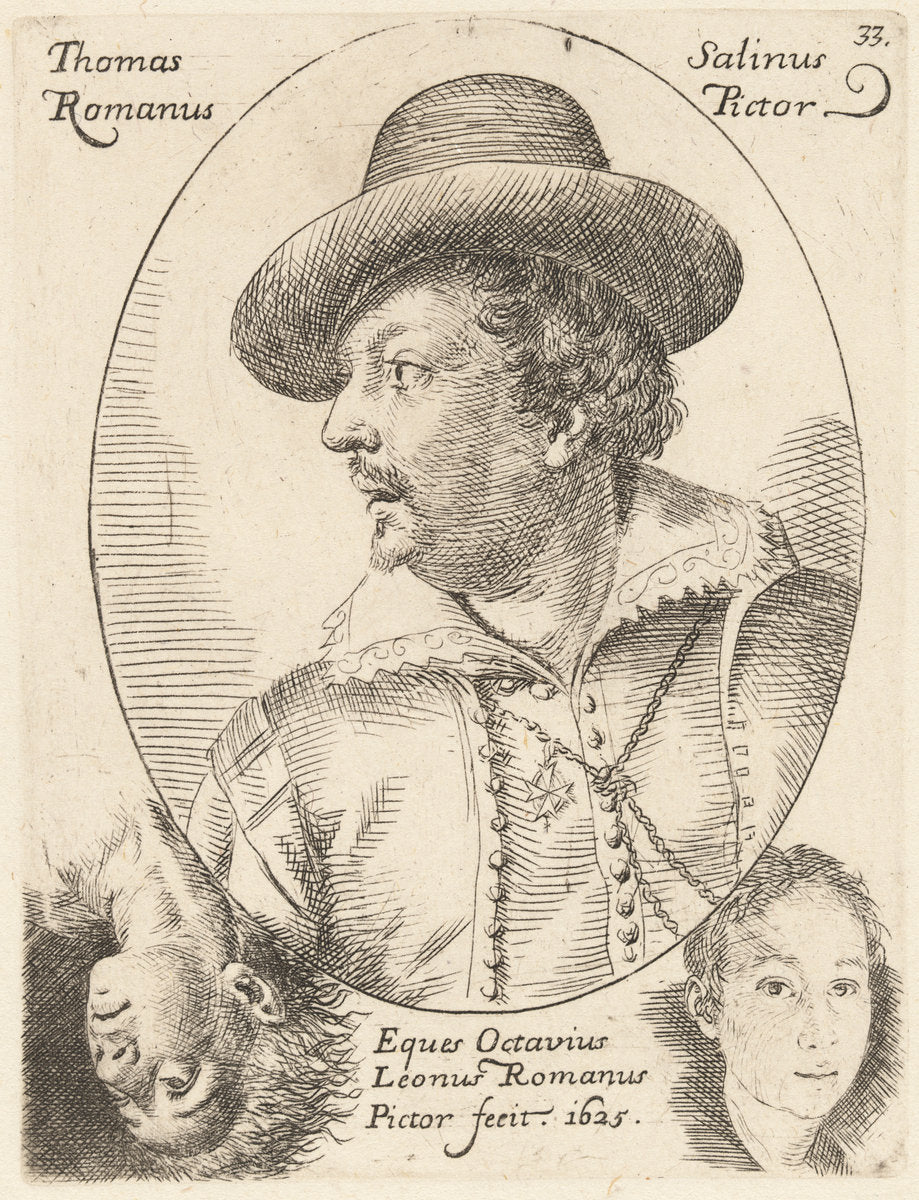Tommaso Salini by Ottavio Leoni (Roman, c. 1578 - 1630), 16X12"(A3)Poster Print