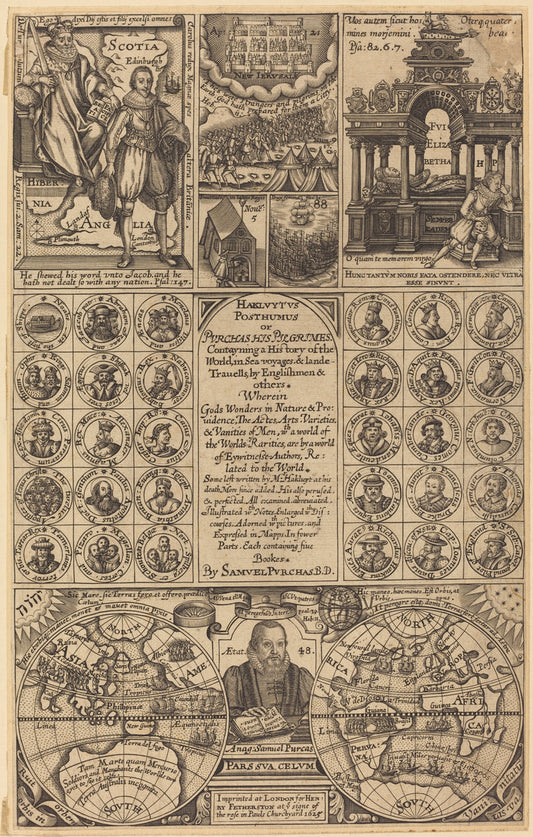published 1625 by British 17th Century (Frontispiece), 16X12"(A3)Poster Print