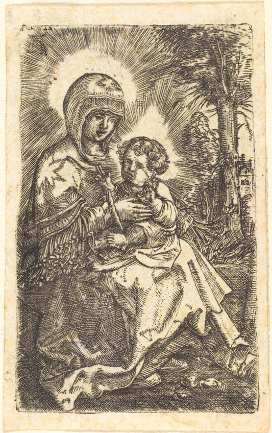 The "Beautiful Virgin" of Ratisbon in a Landscape by Albrecht Altdorfer (German, 1480 or before - 1538), 16X12"(A3)Poster Print