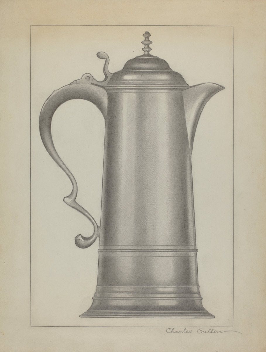 Pewter Flagon by Charles Cullen (American, active c. 1935), 16X12"(A3)Poster Print