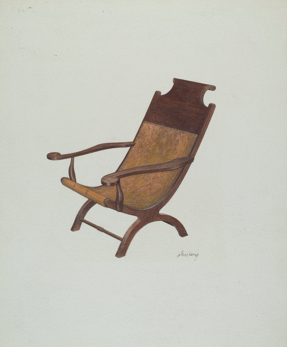 Boot-jack Chair by John Lang (American, active c. 1935), 16X12"(A3)Poster Print