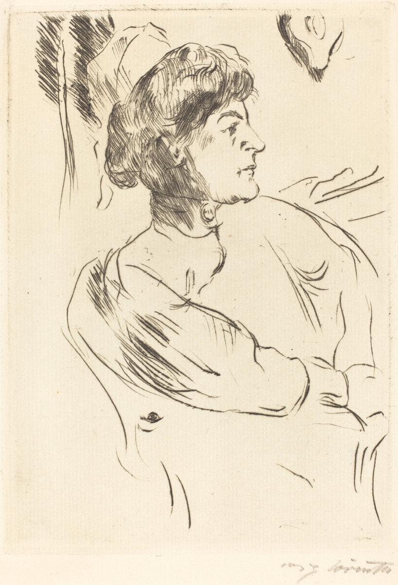 Nurse (Krankenschwester) by Lovis Corinth (German, 1858 - 1925), 16X12"(A3)Poster Print