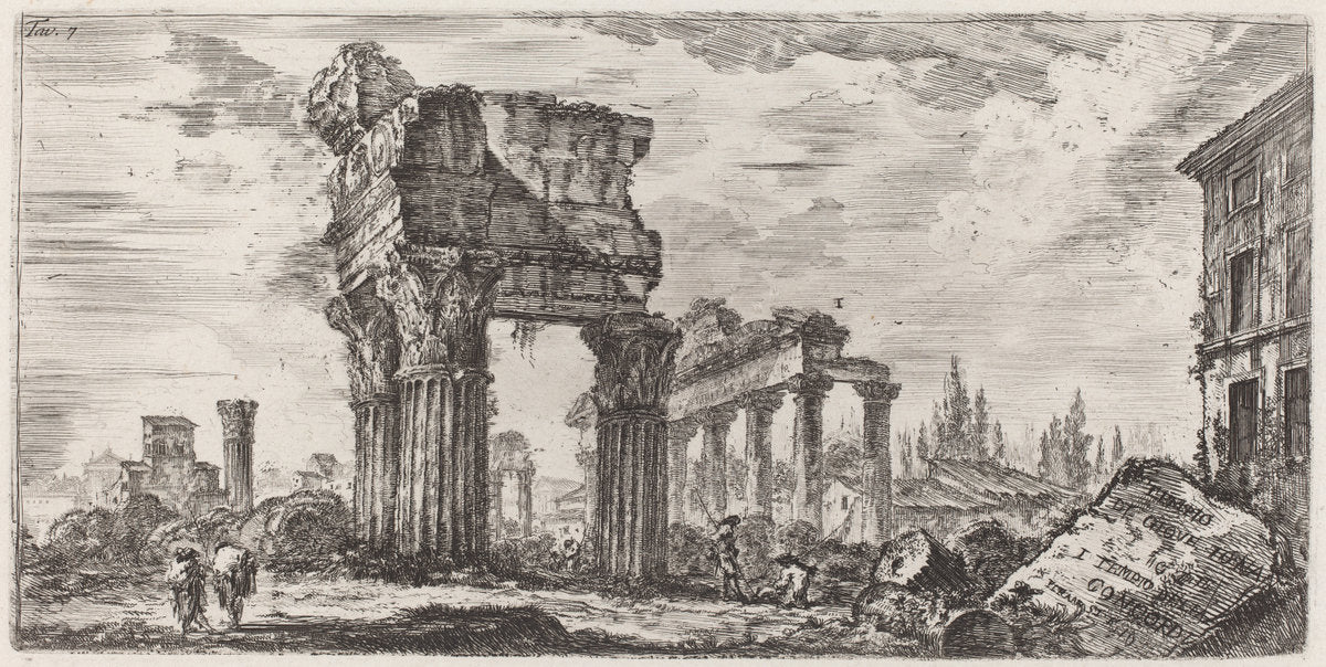 Tempio di Giove Tonante by Giovanni Battista Piranesi (Italian, 1720 - 1778), 16X12"(A3)Poster Print