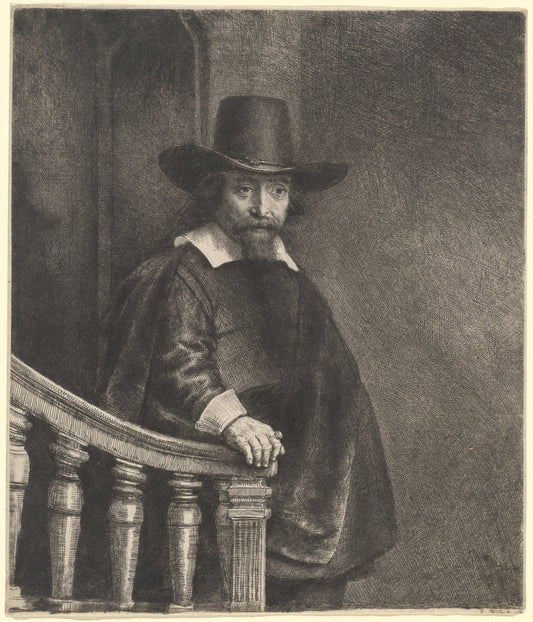Ephraim Bonus by Rembrandt van Rijn (Dutch, 1606 - 1669), 16X12"(A3)Poster Print