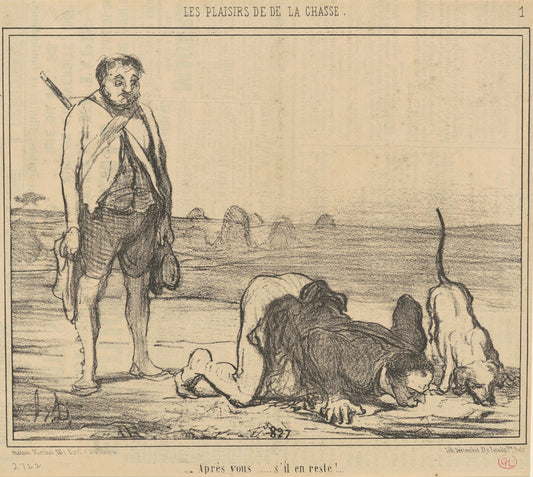 Après vous ... s'il en reste! ... by Honoré Daumier (French, 1808 - 1879), 16X12"(A3)Poster Print