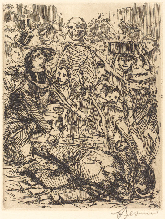 The Accident (L'accident) by Albert Besnard (French, 1849 - 1934), 16X12"(A3)Poster Print